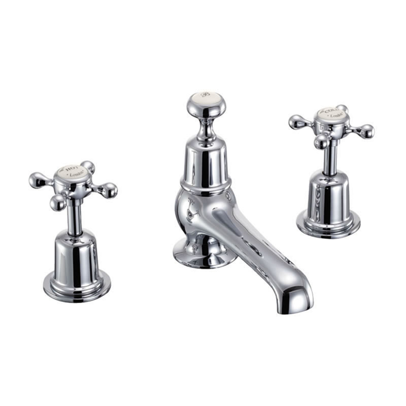 Claremont Medici 3 tap hole mixer with pop up waste